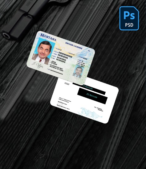 USA Montana driving license PSD